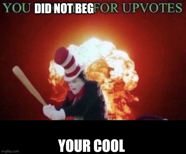 DID NOT BEG YOUR COOL | made w/ Imgflip meme maker