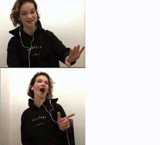 High Quality Hilary Hahn Rejecting and Accepting Blank Meme Template