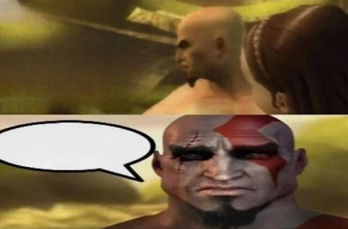 High Quality kratos mis-pronouncing Blank Meme Template