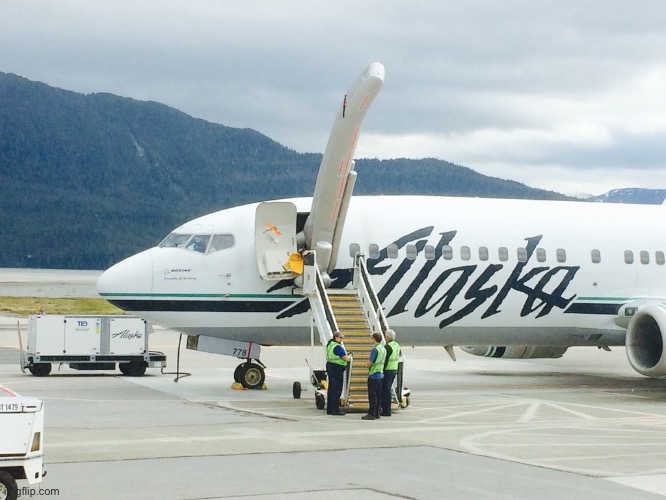 Alaska Airlines emergency slide | image tagged in alaska airlines emergency slide | made w/ Imgflip meme maker