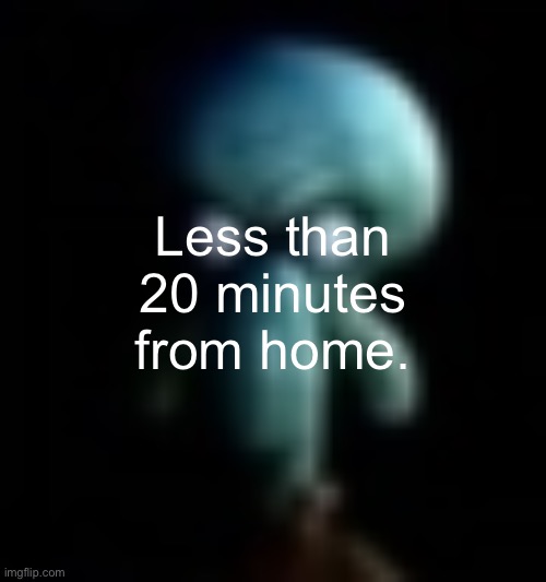 This was a LONG trip | Less than 20 minutes from home. | image tagged in squamboard | made w/ Imgflip meme maker