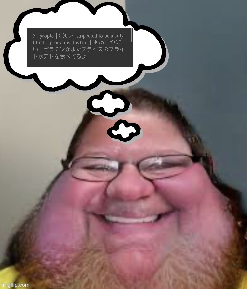 discord mod thought bubble | image tagged in discord mod thought bubble | made w/ Imgflip meme maker