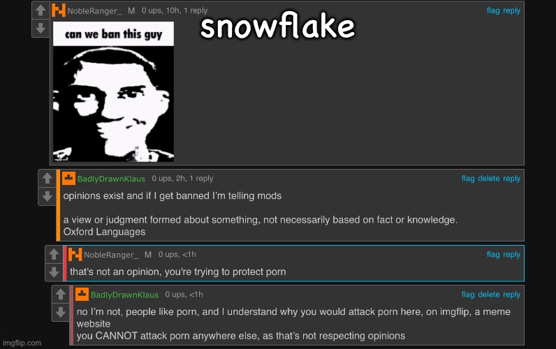 snowflake | made w/ Imgflip meme maker