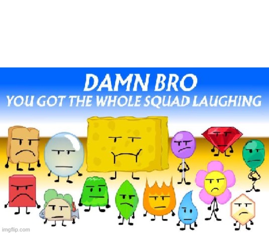 Damn Bro You Got The Squad Laughing | image tagged in damn bro you got the squad laughing | made w/ Imgflip meme maker