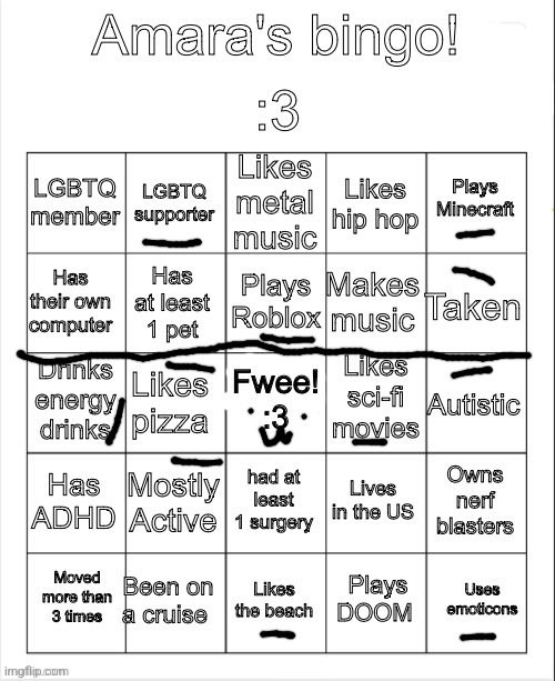 Bingo | image tagged in amara's bingo,memes,funny,bingo | made w/ Imgflip meme maker