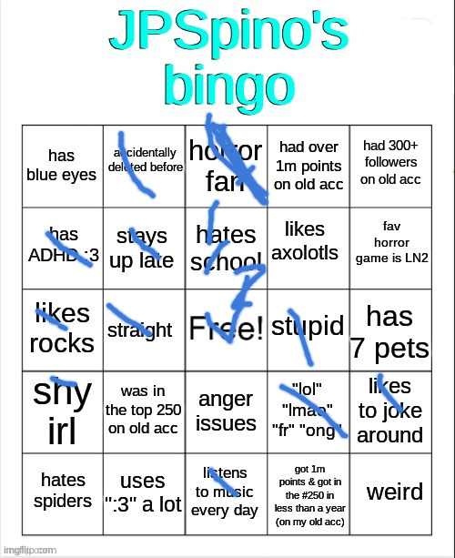 image tagged in jpspino's new bingo | made w/ Imgflip meme maker