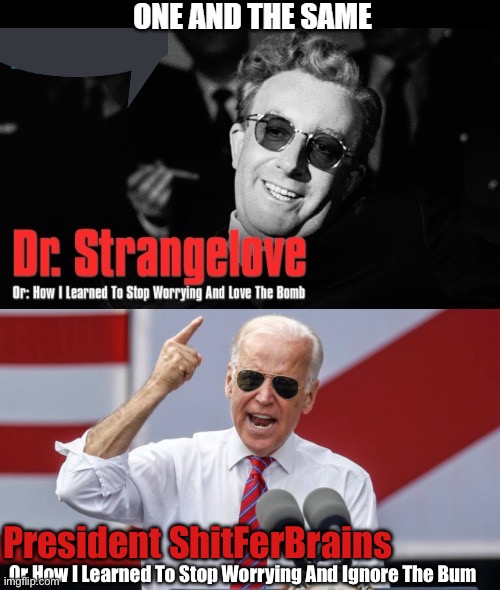 President ShitFerBrains Or How I Learned To Stop Worrying And Ignore The Bum | made w/ Imgflip meme maker