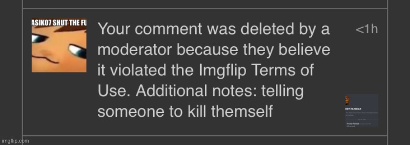 Oh yeah, that’s right. Sitemods don’t like the word “Kill” | made w/ Imgflip meme maker