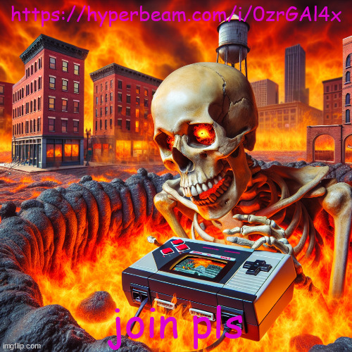 h | https://hyperbeam.com/i/0zrGAl4x; join pls | image tagged in skull playing the nintendo 64 in michigan | made w/ Imgflip meme maker