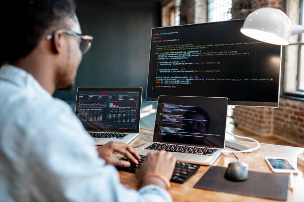 High Quality Black Man Coding Blank Meme Template