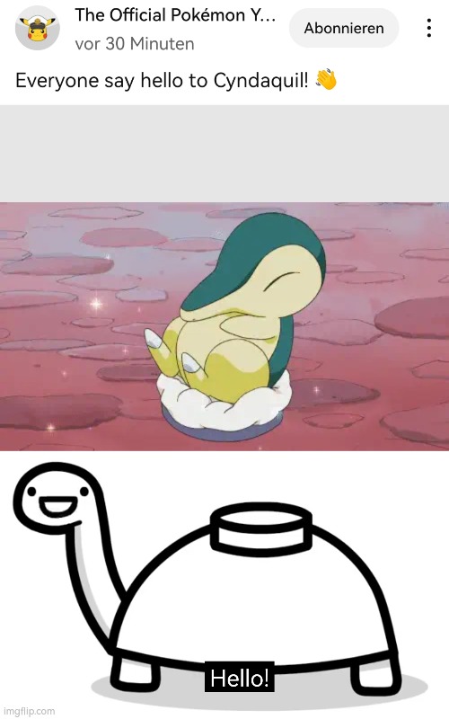 Hello, Cyndaquil! :D | image tagged in hello,cyndaquil | made w/ Imgflip meme maker