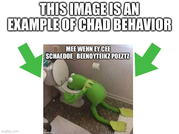 Grimcringe's MASSIVE mythical W | image tagged in this image is an example of chad behavior | made w/ Imgflip meme maker