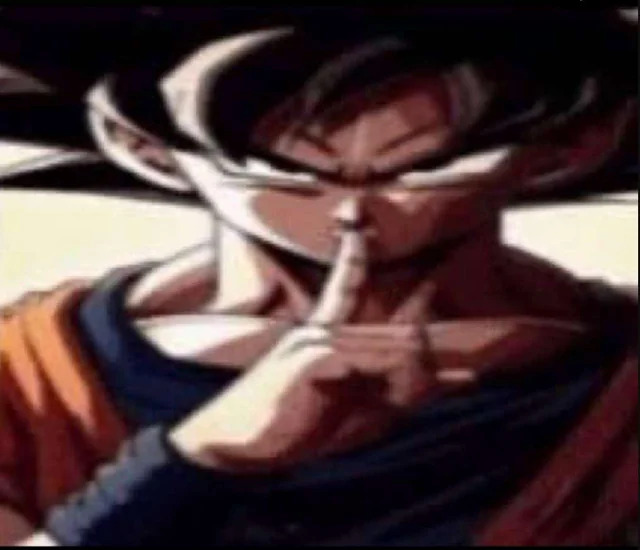 Goku shhhh Blank Meme Template