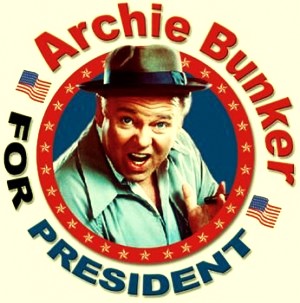 Archie Bunker for president logo Blank Meme Template