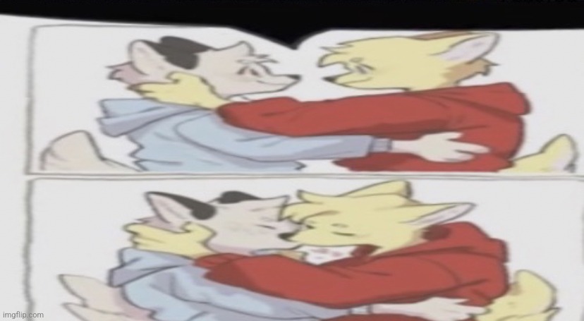 Furrys kissing | image tagged in furrys kissing | made w/ Imgflip meme maker