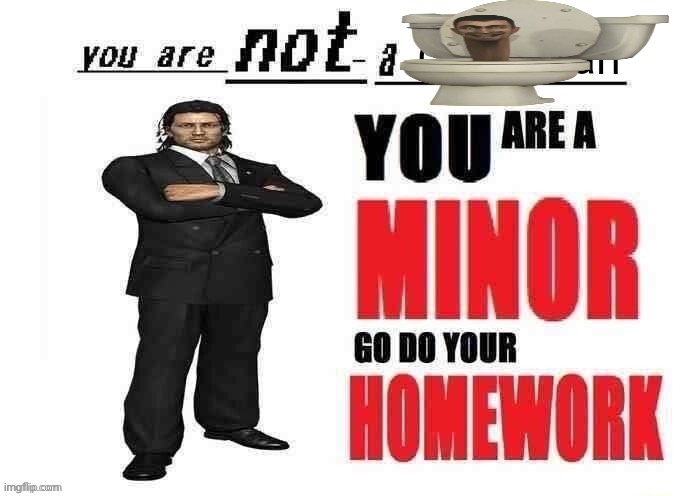 You are not a comedian you are a minor go do your homework | image tagged in you are not a comedian you are a minor go do your homework | made w/ Imgflip meme maker