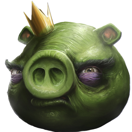High Quality transparent realistic king pig Blank Meme Template