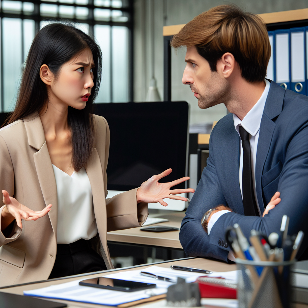 High Quality employee arguing with boss Blank Meme Template