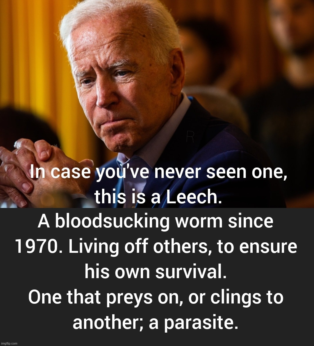 Know Your Parasites | image tagged in parasites,leech,pond scum,lowlife,can of worms,fuck joe biden | made w/ Imgflip meme maker