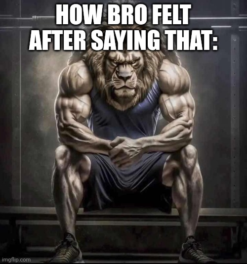 How bro felt after saying that | HOW BRO FELT AFTER SAYING THAT: | image tagged in how bro felt after saying that | made w/ Imgflip meme maker
