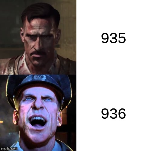 Hotline bling (Richtofen version) | 935 936 | image tagged in hotline bling richtofen version | made w/ Imgflip meme maker