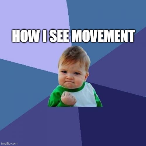 Success Kid | HOW I SEE MOVEMENT | image tagged in memes,success kid | made w/ Imgflip meme maker