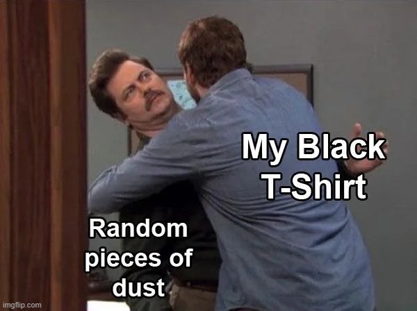 image tagged in t-shirt,black,dust,hug | made w/ Imgflip meme maker