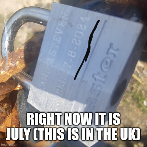 ???? | RIGHT NOW IT IS JULY (THIS IS IN THE UK) | image tagged in time travel | made w/ Imgflip meme maker