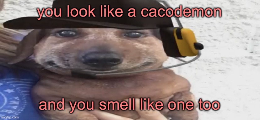 chucklenuts | you look like a cacodemon; and you smell like one too | image tagged in chucklenuts | made w/ Imgflip meme maker