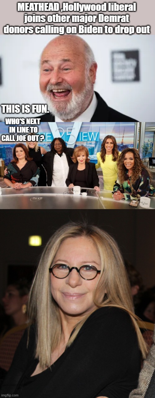 Where's loudmouth Sean Penn ? | MEATHEAD ,Hollywood liberal joins other major Demrat donors calling on Biden to drop out; THIS IS FUN. WHO'S NEXT  IN LINE TO CALL JOE OUT ? | made w/ Imgflip meme maker
