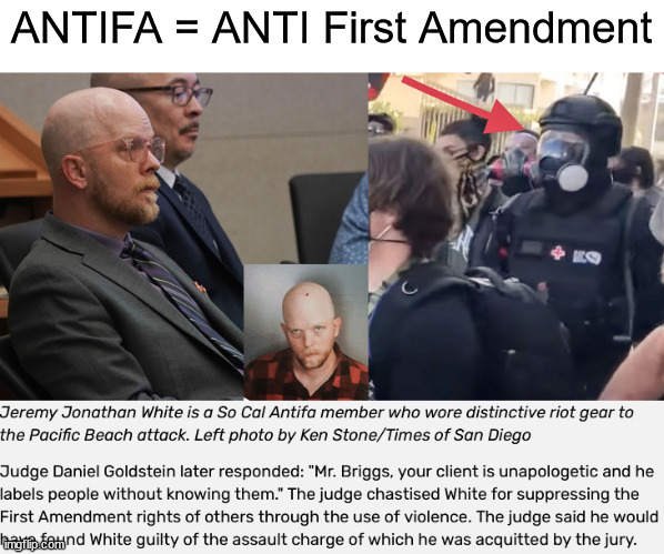 ANTIFA = ANTI First Amendment | made w/ Imgflip meme maker