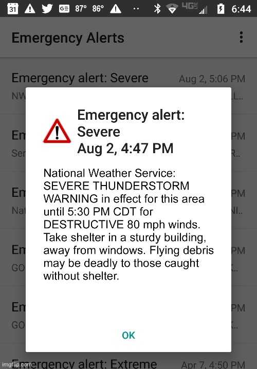 YEAH SEVERE THUNDERSTORM WARNING | made w/ Imgflip meme maker