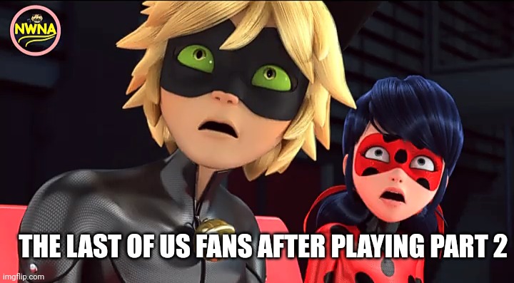 The Last of Us | THE LAST OF US FANS AFTER PLAYING PART 2 | image tagged in miraculous memebug | made w/ Imgflip meme maker