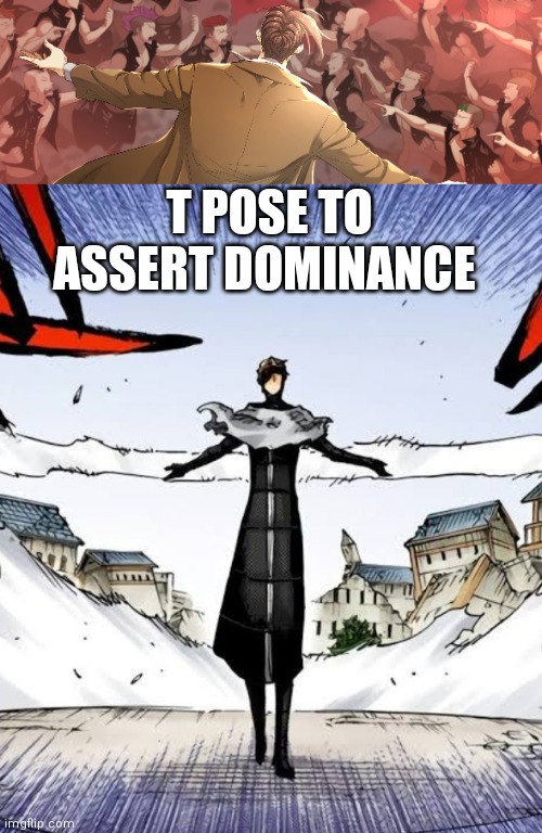 T POSE | T POSE TO ASSERT DOMINANCE | image tagged in domination,scp tpose | made w/ Imgflip meme maker