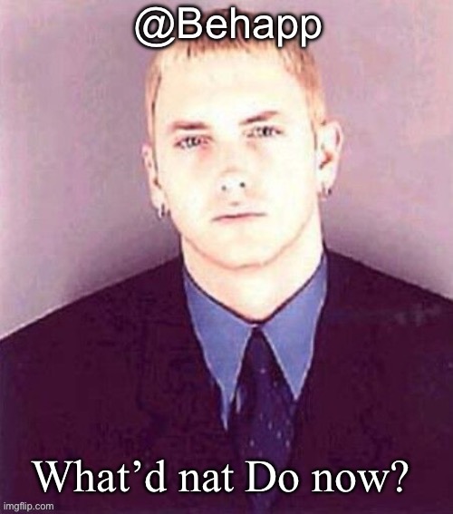 Behapp | What’d nat Do now? | image tagged in behapp | made w/ Imgflip meme maker