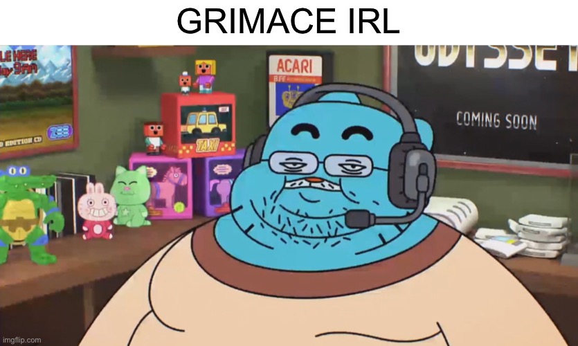 discord moderator | GRIMACE IRL | image tagged in discord moderator | made w/ Imgflip meme maker
