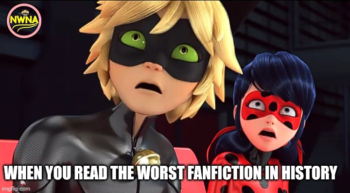 DONT LET ANYONE READ IT!!!! | WHEN YOU READ THE WORST FANFICTION IN HISTORY | image tagged in miraculous memebug | made w/ Imgflip meme maker