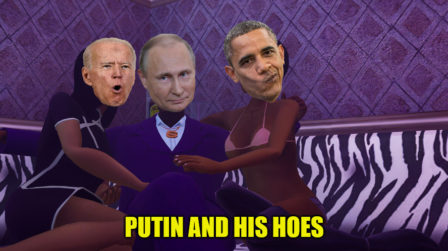 Pimp Putin | PUTIN AND HIS HOES | image tagged in gta jizzy,vladimir putin | made w/ Imgflip meme maker