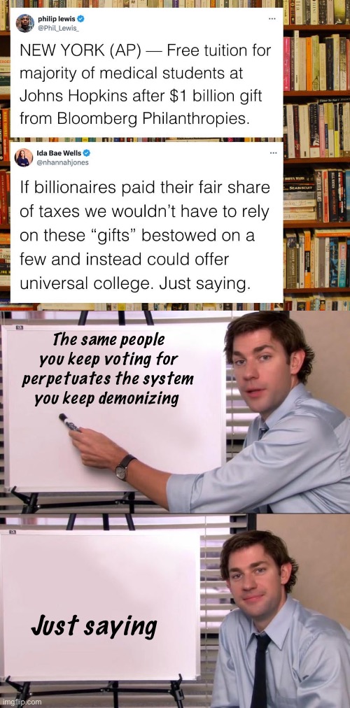The illusion that someone else is always to blame keeps bad people in power | The same people you keep voting for perpetuates the system you keep demonizing; Just saying | image tagged in jim halpert explains,politics lol,memes,common sense | made w/ Imgflip meme maker
