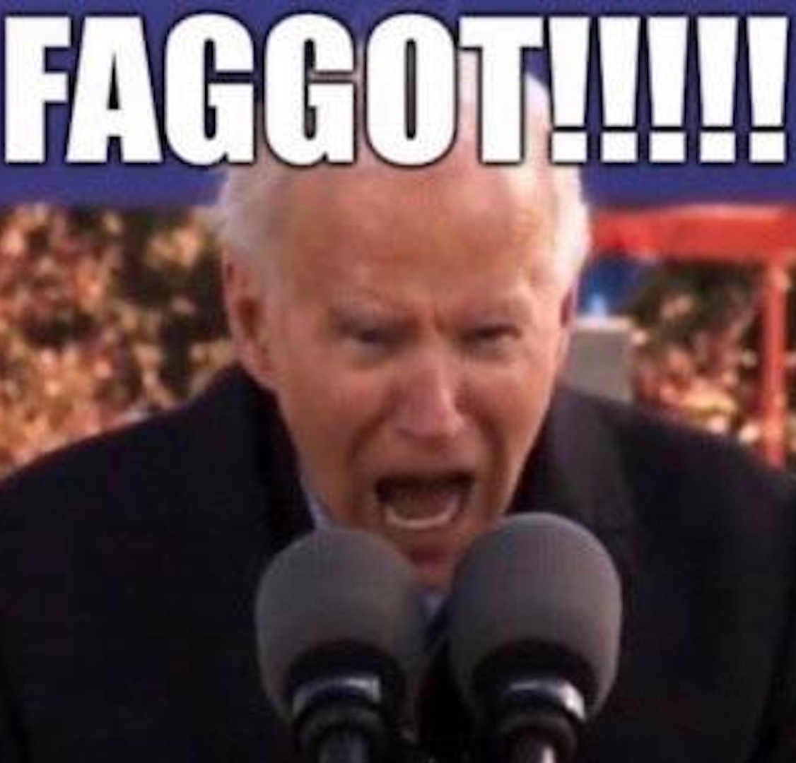 Biden Screaming Slurs Blank Meme Template