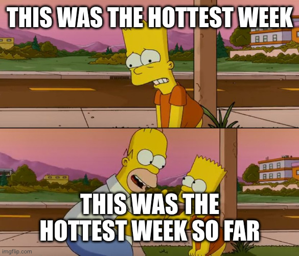 Simpsons so far | THIS WAS THE HOTTEST WEEK; THIS WAS THE HOTTEST WEEK SO FAR | image tagged in simpsons so far | made w/ Imgflip meme maker