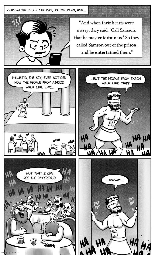 Samson! | image tagged in comics | made w/ Imgflip meme maker