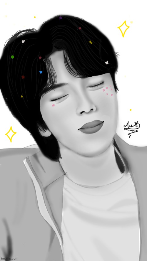 WWH worldwide handsome Jin✨ | image tagged in kpop,drawing | made w/ Imgflip meme maker