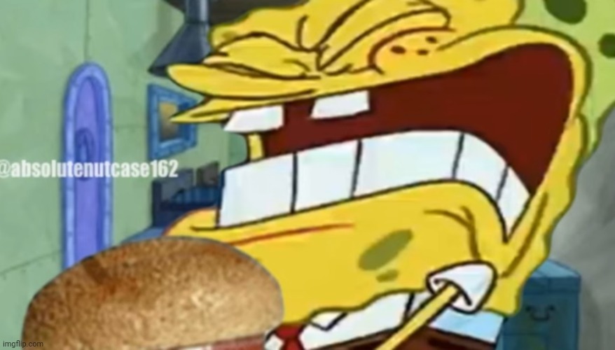 Freakybob | image tagged in bob ing a burger | made w/ Imgflip meme maker