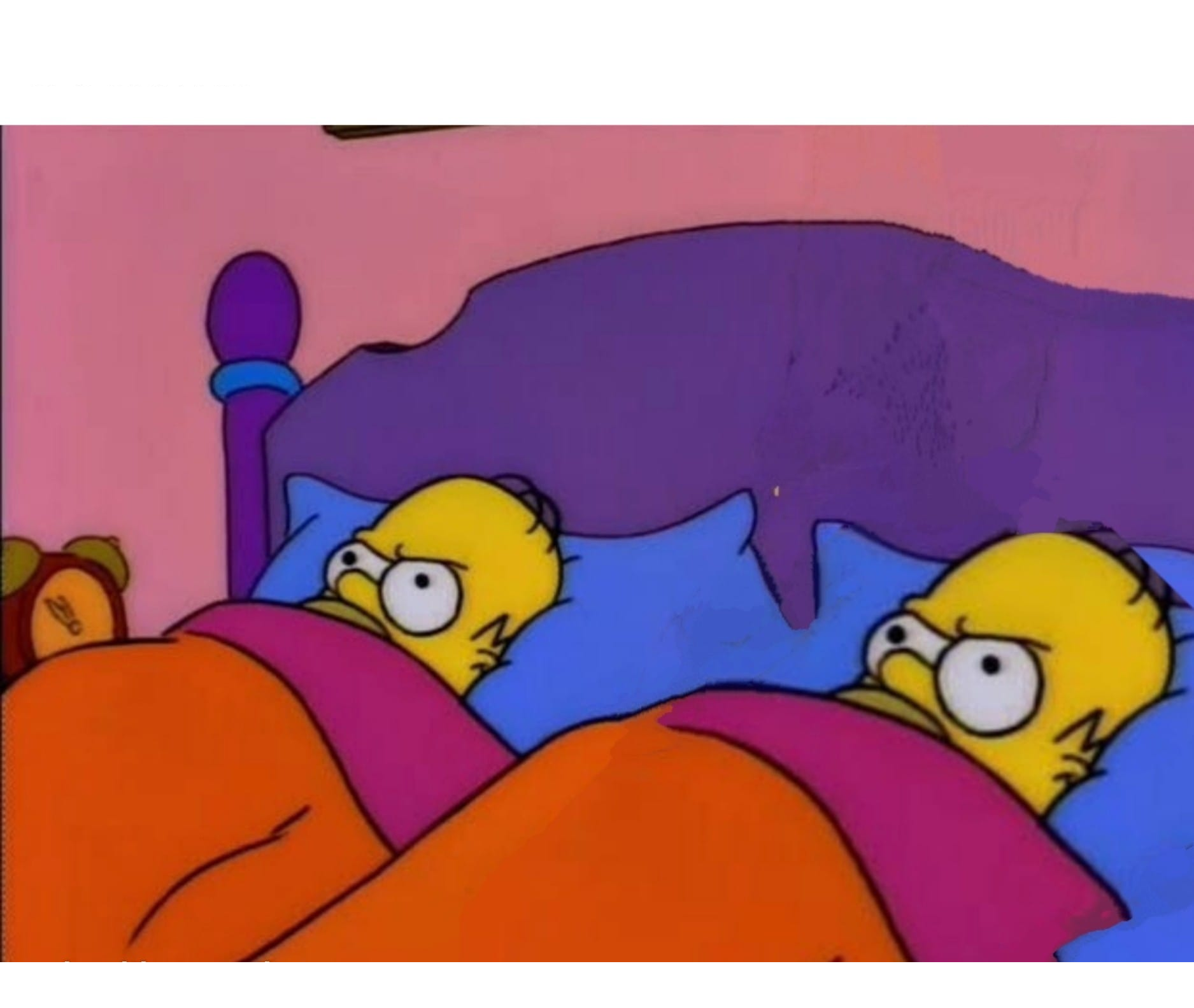 Homers bed Blank Meme Template