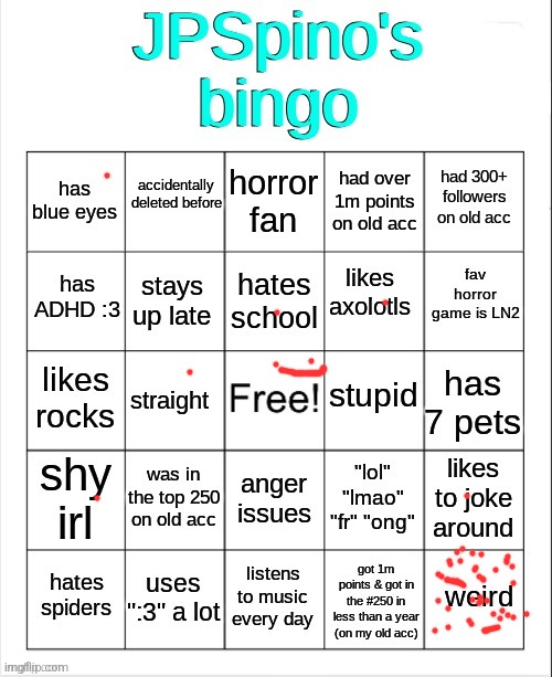 image tagged in jpspino's new bingo | made w/ Imgflip meme maker