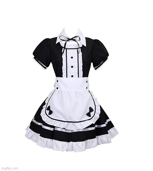 Exactly 478 upvotes, no more, no less, and I’ll post pictures of me wearing this. | image tagged in maid dress | made w/ Imgflip meme maker