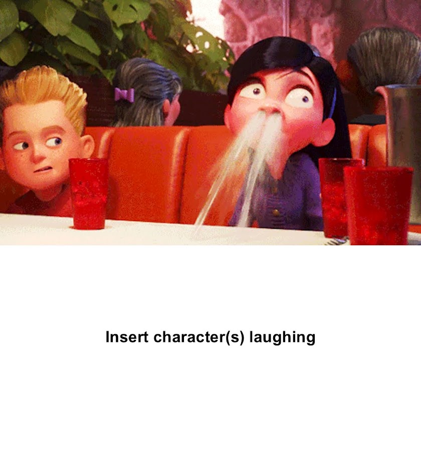 Who's Laughing At Violet Parr Blank Meme Template