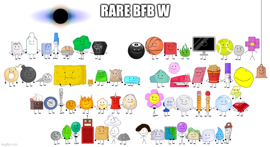 BFB Contestants | RARE BFB W | image tagged in bfb contestants | made w/ Imgflip meme maker