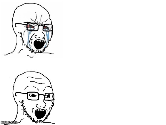 average J3W | image tagged in crying hypocrite wojak | made w/ Imgflip meme maker